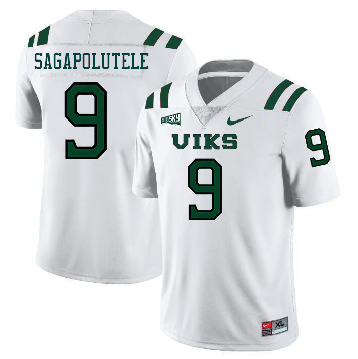 Portland State Vikings #9 John-Keawe Sagapolutele College Footbaall Jerseys,Uniforms Stitched-White